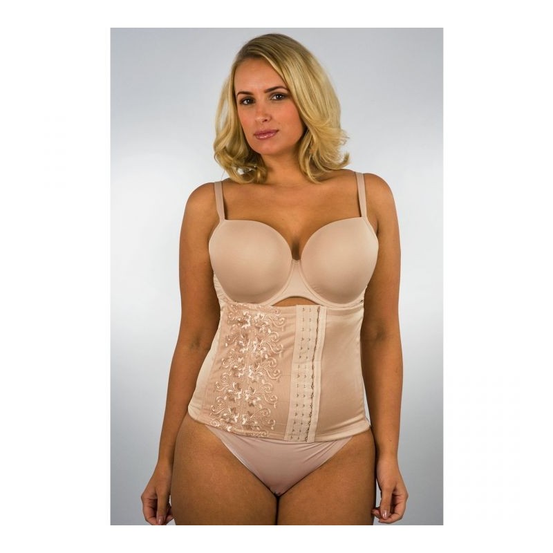 gaine grande taille - serre taille yours avec dentelle nude (porté)