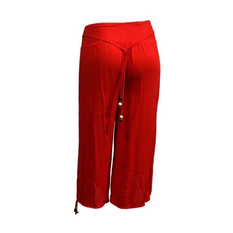 Pantalon grande taille - pantalon fluide 7/8eme H3 rouge (dos)