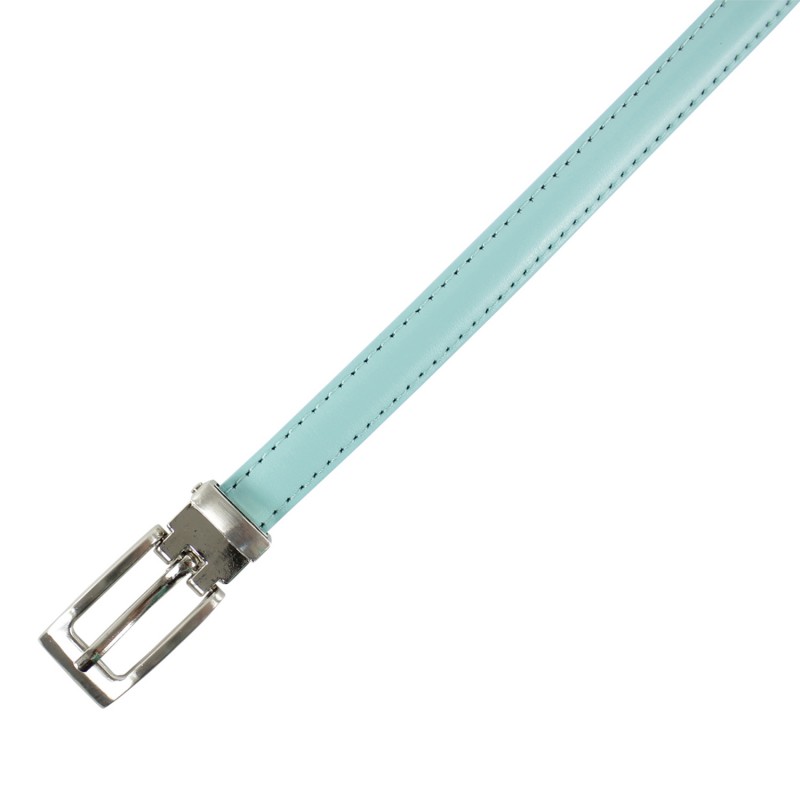 ceinture grande taille - fine ceinture 1.5 cm d'épaisseur turquoise (détail)