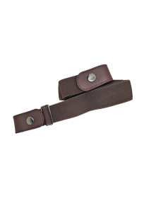 Ceinture extensible marron sans boucle grande taille pour femme