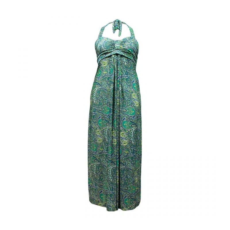 robe grande taille - maxi dress très longue ashanti lili london imprimée paisley cachemire (face)