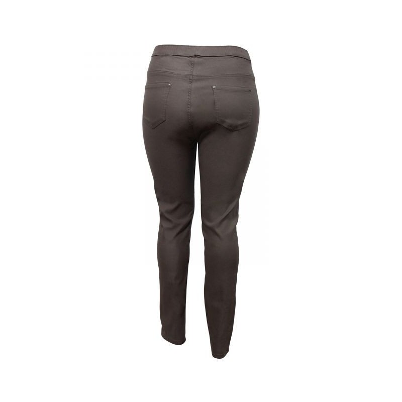 pantalon grande taille - tregging en jeans gris Nana Belle (dos)